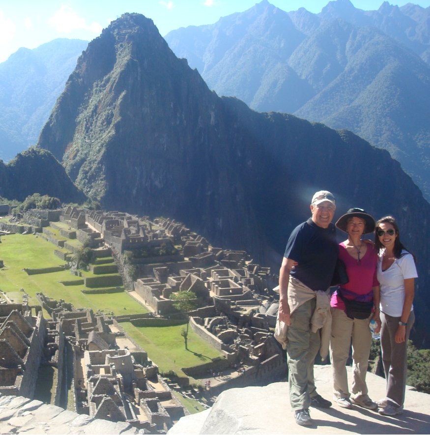 Dr. Rodriguez standing with her family